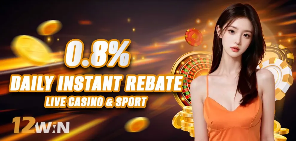 0.8% Daily Instant Rebate (Live casino & Sport)