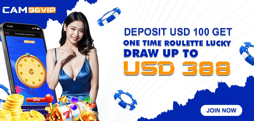 DEPOSIT USD 100 GET ONE TIME ROULETTE LUCKY DRAW UP TO USD 388