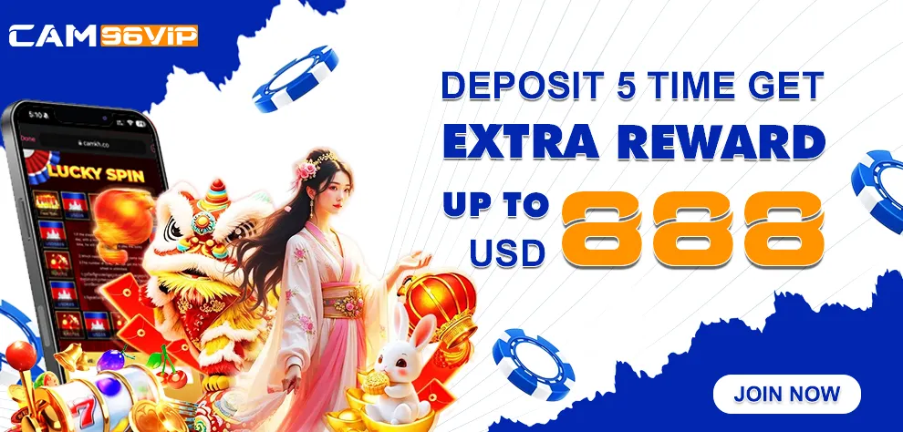 DEPOSIT 5 TIME GET EXTRA REWARD UP TO USD 888
