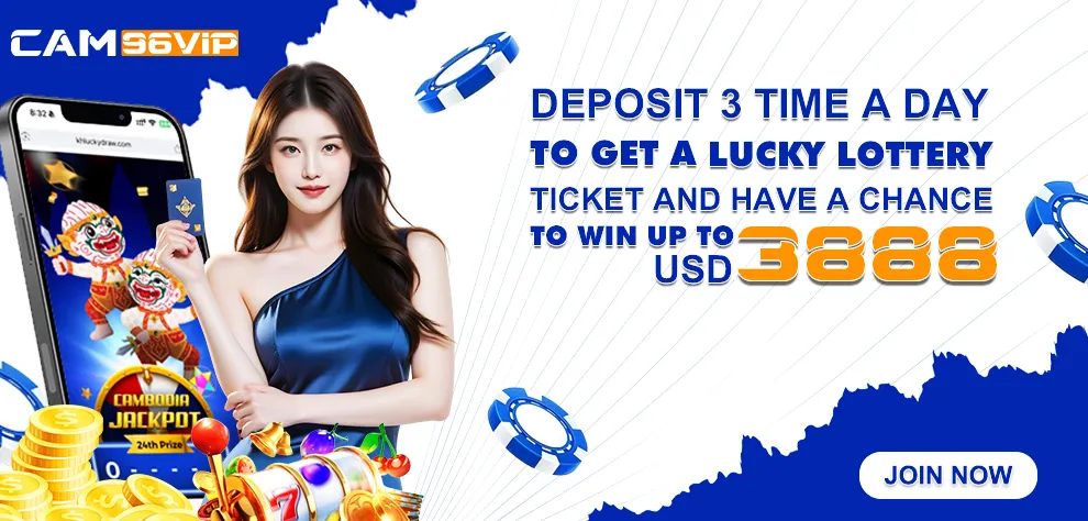 DEPOSIT 3 TIME A DAY TO GET A LUCKY LOTTERY TICKET AND HAVE A CHANCE TO WIN UP TO USD 3888