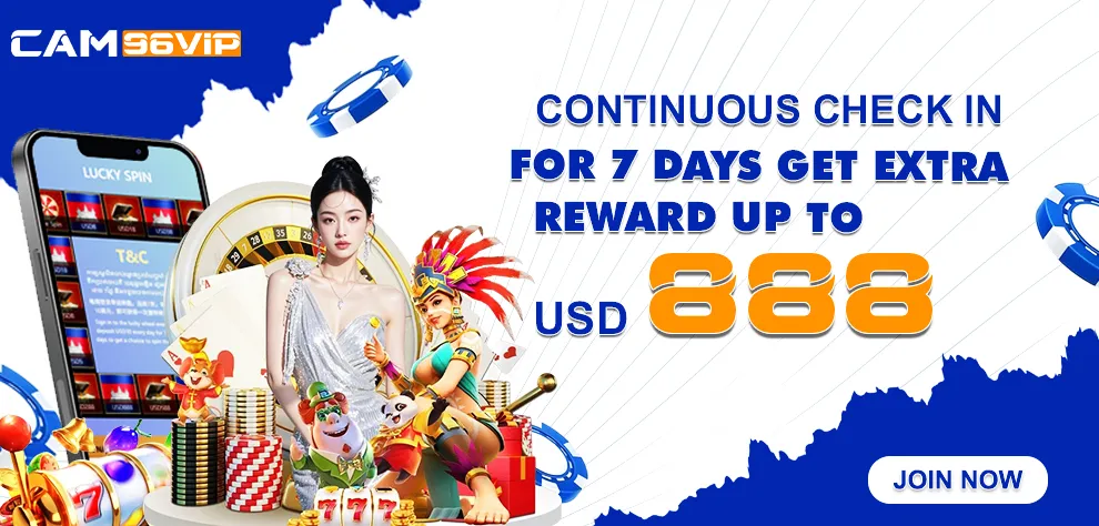 CONTINUOUS CHECK IN FOR 7 DAYS GET EXTRA REWARD UP TO USD 888