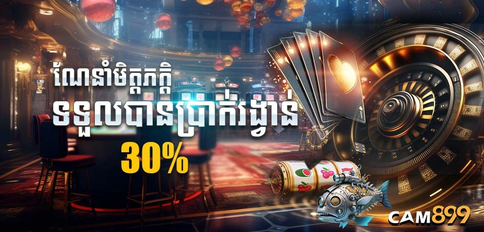 ណែនាំមិត្តភក្តិ ទទួលបានប្រាក់រង្វាន់ 30%