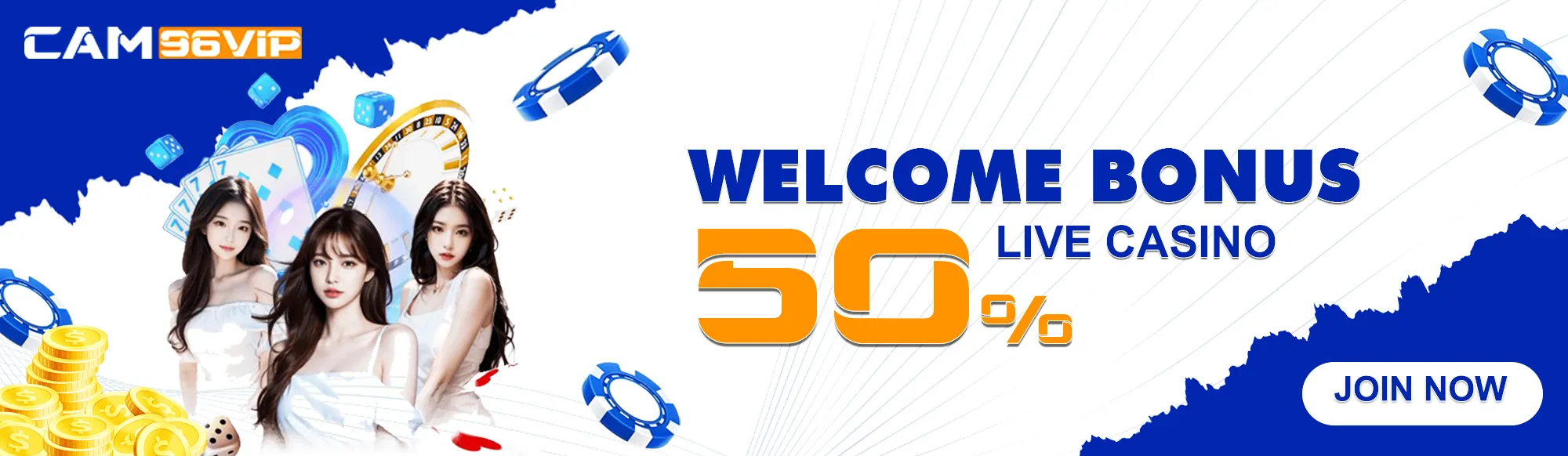 WELCOME BONUS 50% LIVE CASINO